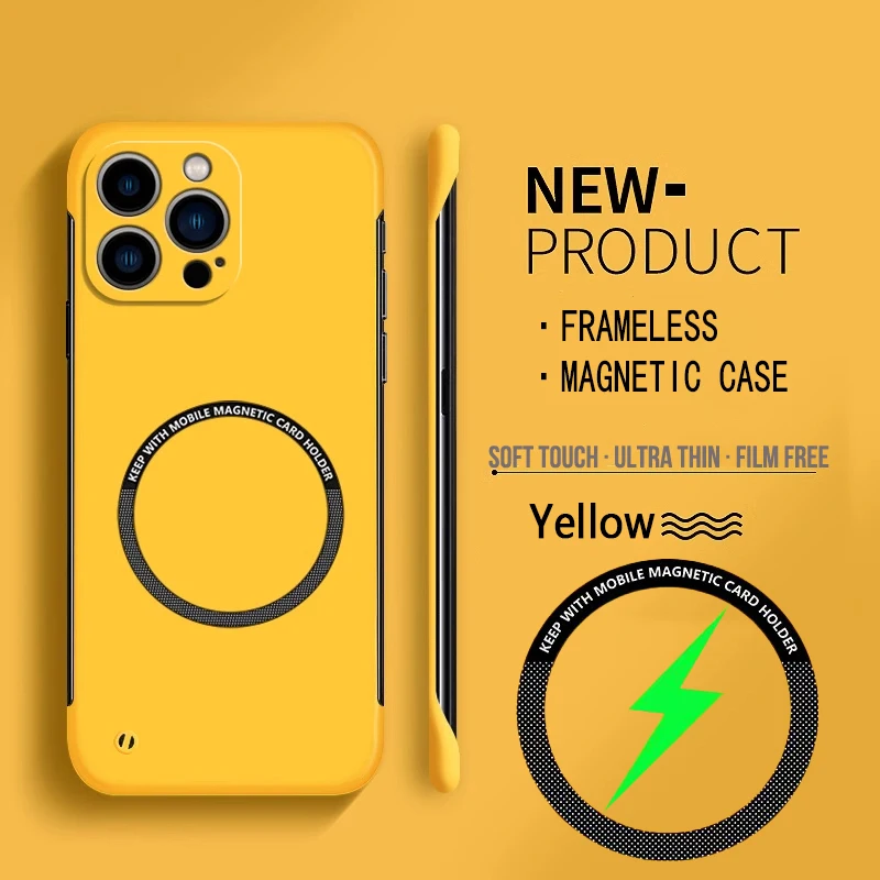 Ultra Thin Frameless Phone Cover - Casing Ponsel Tanpa Bingkai Magnetik untuk