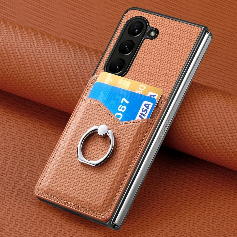 Leather Wallet Card Holder Phone Cover - Casing Ponsel Dompet Kulit PU untuk
