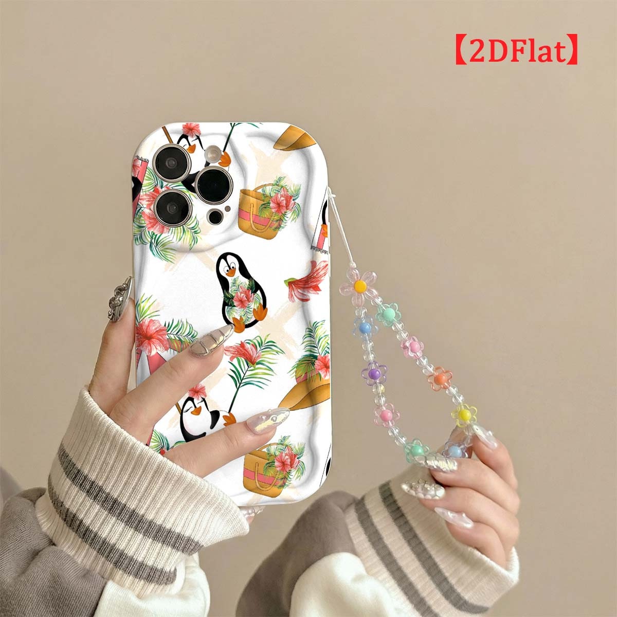 Casing Telepon Penguin yang Lu - Cute Cartoon Wrist Strap Silicone Case ulasan dan harga