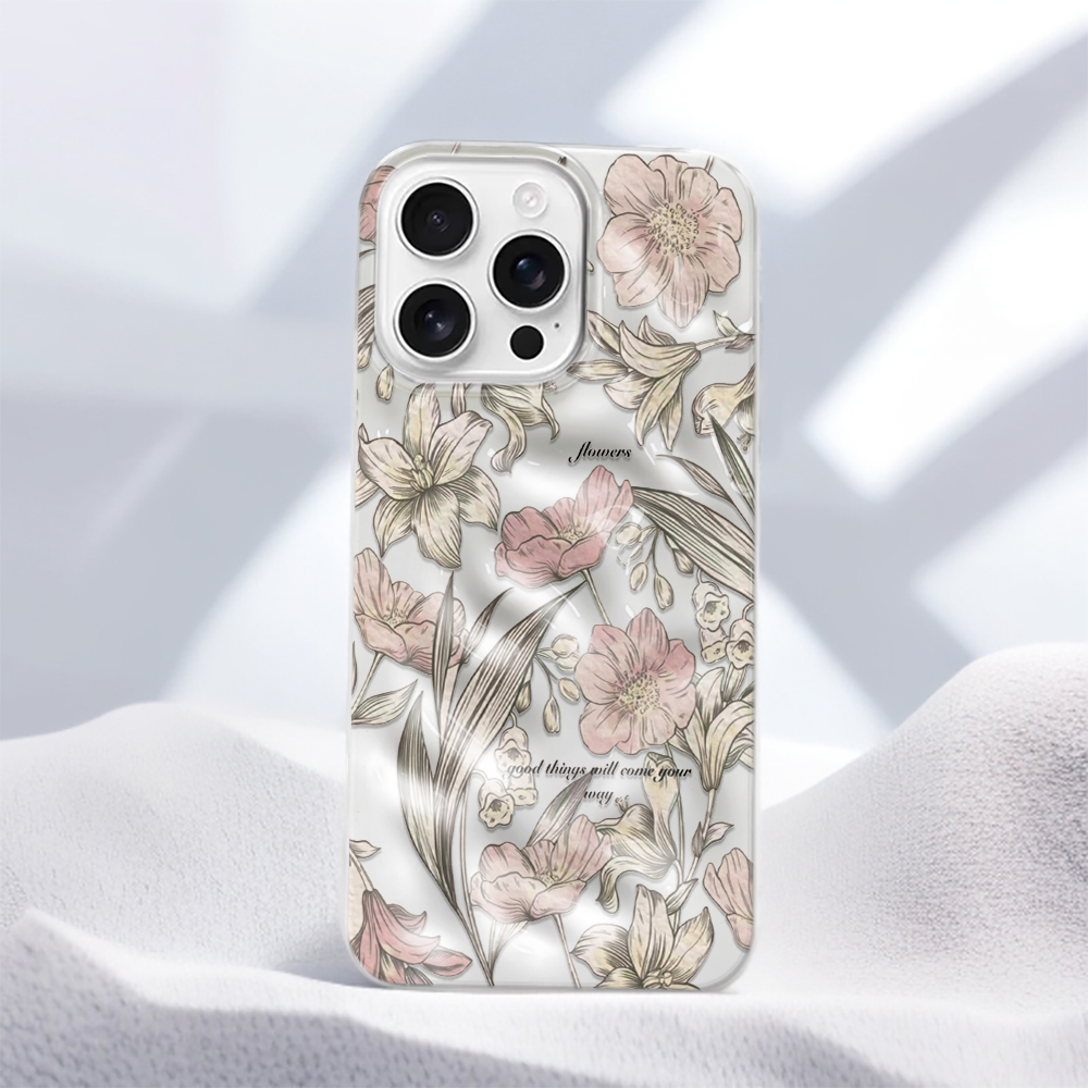 Casing Ponsel TPU Lembut Bermo - Vintage Floral Pattern Soft Case ulasan dan harga